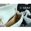 Chanel Lambskin & Gold-Tone Small Metal Flap Bag White 20cm