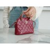 Chanel 2023 small clutch red shiny leather bag