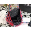 Chanel Printed Fabric Foldable Pink Shopping Bag