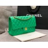 CHANEL 1112 Green 2.55 Lampskin Flap 25cm Bag