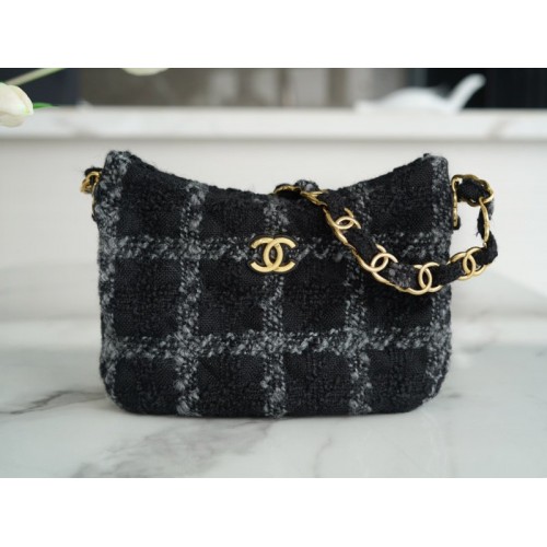 Chanel maxi hobo tweed bag