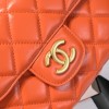 Chanel small shoulder bag in orange leather