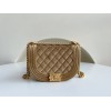 Chanel 22A Small Boy Messenger Velvet Bag