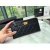 Chanel black lampskin wallet