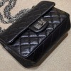 Chanel all black 2.55 small size leather bag