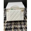 Chanel 22A Quilted Mini Vanity White Bag
