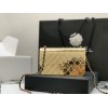 Chanel metallic flap bag 18cm