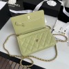 Chanel woc flap caviar leather bag green AP794 2020