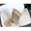 Chanel 22A metal white case bag