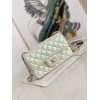 Chanel Classic Handbag Iridescent Ivory silver hardware 25cm