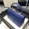 Chanel Trendy CC Blue V Quilter Top Handle Bag