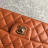 Classic Chanel Lambskin Flap Shoulder Bag Orange A01112 VS04951