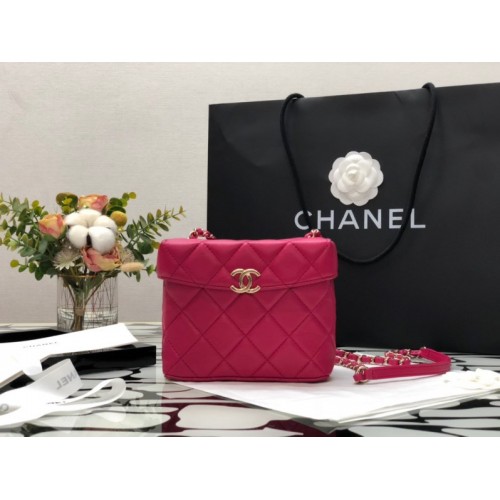 Chanel Lambskin Small Dinner Pink Bag AS2877