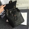 Chanel Urban Spirit Quilted Lambskin Large Backpack Black Gold Hardware 170301 VS05666
