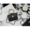 Chanel super mini flapbag with pearl handle