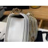 Chanel Leboy White Flap Bag 25cm