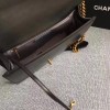 Chanel 30cm large boy bag black lambskin leather with silver&gold hardware
