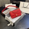 Chanel shoulder flap bag AS1459 in red