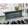 Chanel Boy Calfskin Blue Gold hardware 25cm