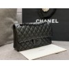 Chanel flap bag all black medium size 25