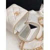 Chanel square vanity white leather mini bag