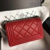 Chanel Large Quilted Calfskin Boy Bag Red A14042 VS09730