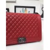 Chanel 30cm Red Caviar Boy Bag