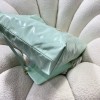 Chanel mint leather tote shopping large bag