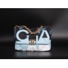 CHANEL 19 Maxi Flap Bag in Multicolor Printed Silk