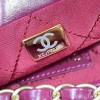 Chanel hot pink leather tote shopping medium bag
