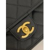 Chanel 22k Calfskin & Gold-Tone Metal Black Bag