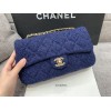 Chanel Sequins Tweed Medium Flap Bag in Blue