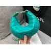 Chanel blue lambskin pouch with chain bag