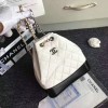 Chanel Chanels Gabrielle Backpack White and Black A94485 VS06686