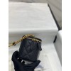 Chanel 22B mini vanity black lambskin pearl strap bag