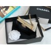 Chanel mini boy 22A gold black bag