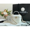 Chanel Lambskin Small Vanity Case AS2630 White