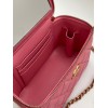 Chanel vanity pink leather handle bag