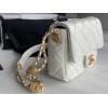 Chanel 22A Mini Caviar White Flap Bag