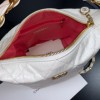 Chanel Crumpled Lambskin Mini Hobo Bag White