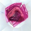 Chanel hot pink leather tote shopping medium bag