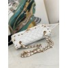 Chanel 2.55 Calfskin Flap Bag Charms 2021 in White