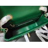 Chanel classic flap caviar leather bag gold hardware green 25cm