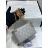 Chanel 22B mini vanity lambskin pearl strap bag