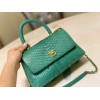Chanel Coco Green Python Mini Bag