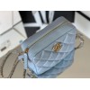 Chanel shoulder blue bag