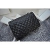 CHANEL 1112 Black Size 33cm Caviar Leather Flap Bag With Gold / Silver Hardware