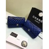 CHANEL 1112 Blue Medium Size 2.55 Lambskin Leather Flap Bag With Gold/Silver Hardware