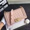 Chanel Lambskin Medium Boy Bag A67086 Pink 2017 VS02922