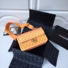 Chanel Flap Grained Calfskin Bag Orange AS0062